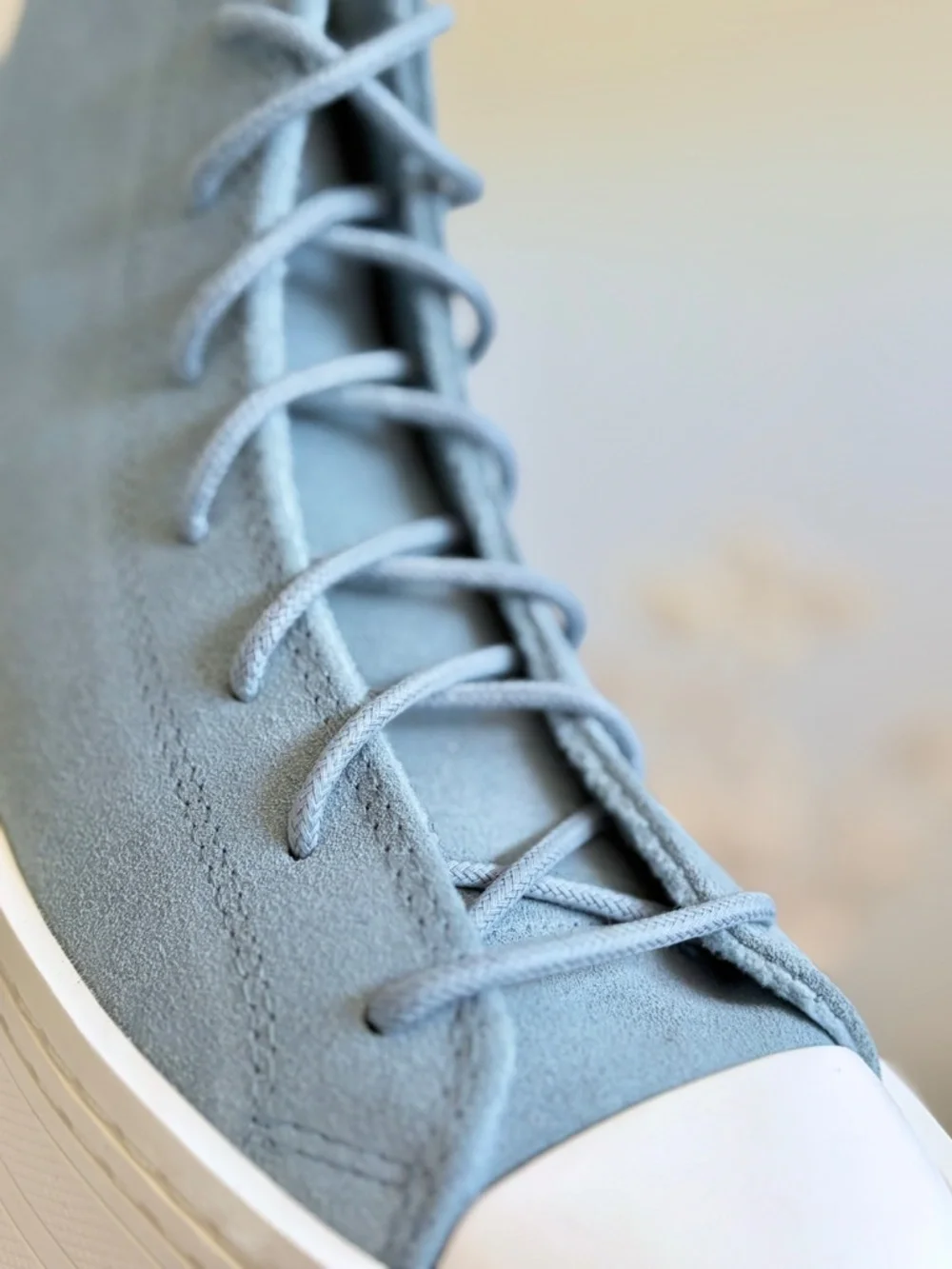Converse Chuck Taylor Modern Lift Platform BLUE Suede Leather Fleece Lining
